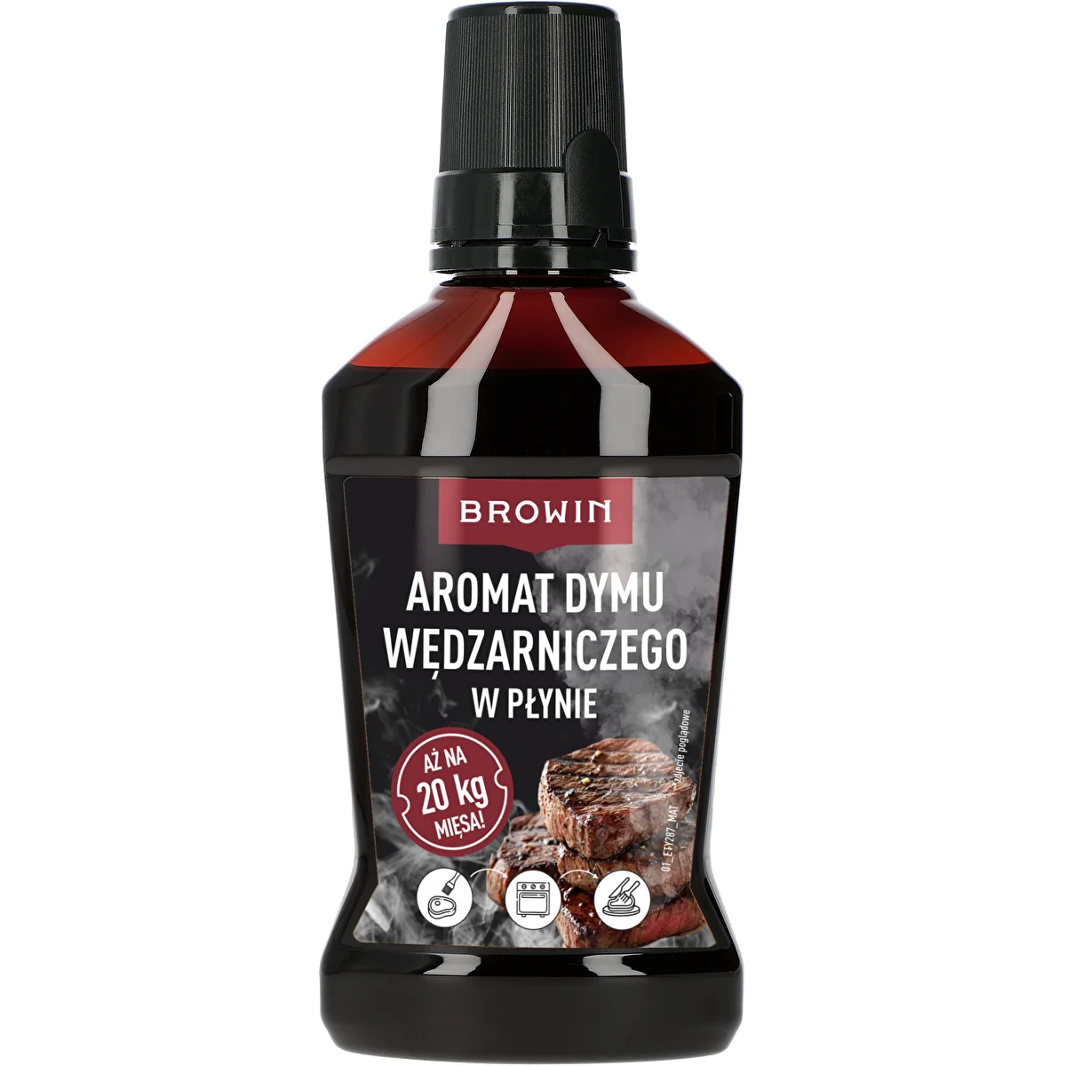 Kūpināšanas dūmu aromāts šķidrā veidā, paredzēts 20 kg, 250 ml