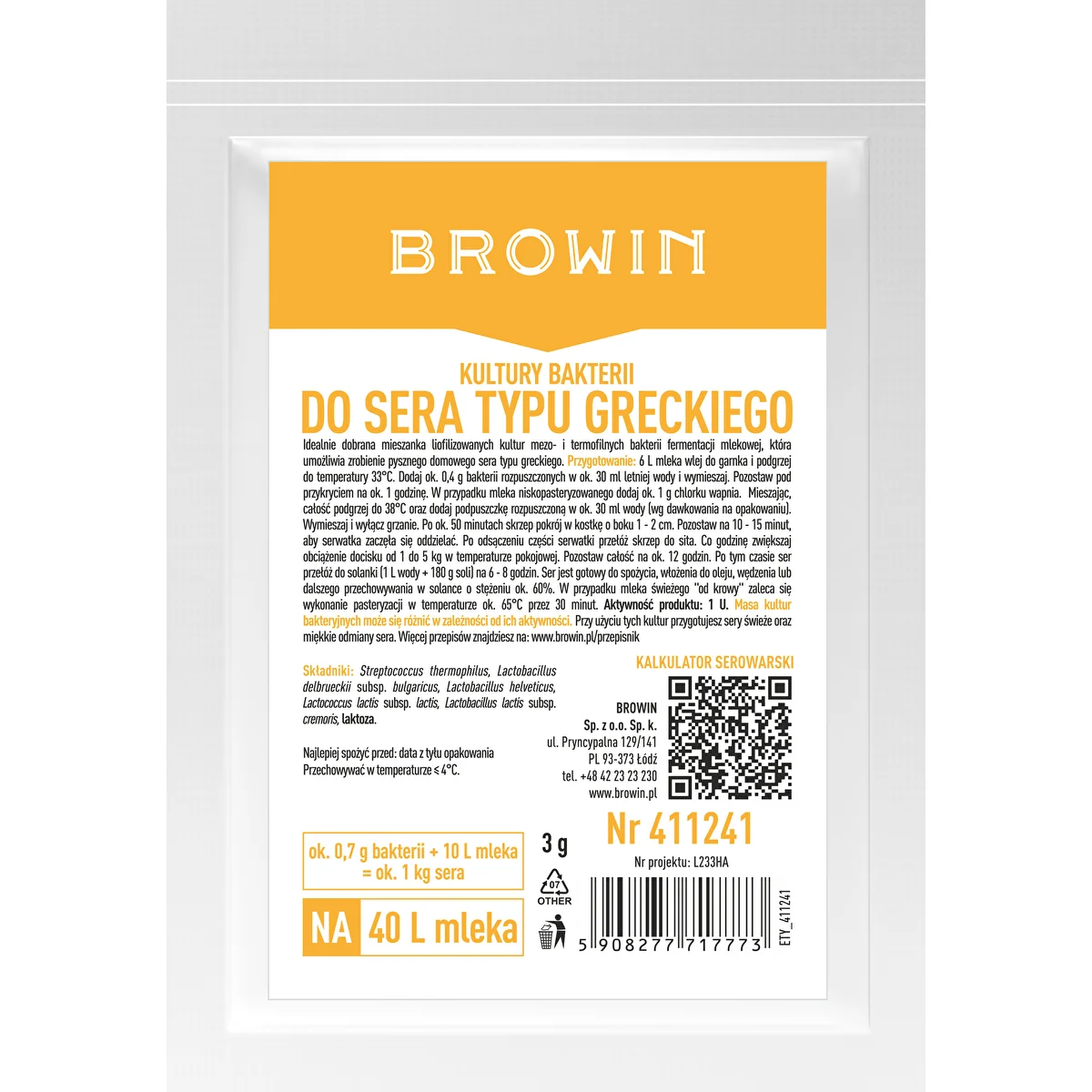 Baktēriju kultūras grieķu sieram