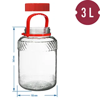 3 L burka ar plastmasas vāku – photo 6
