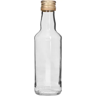 Klasiskā degvīna pudele 200 ml ar zelta skrūvējamo korķi fi 28, 1 gab. – photo 1