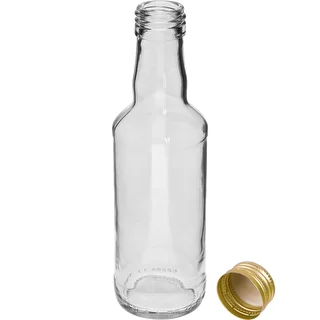 Klasiskā degvīna pudele 200 ml ar zelta skrūvējamo korķi fi 28, 1 gab. – photo 2