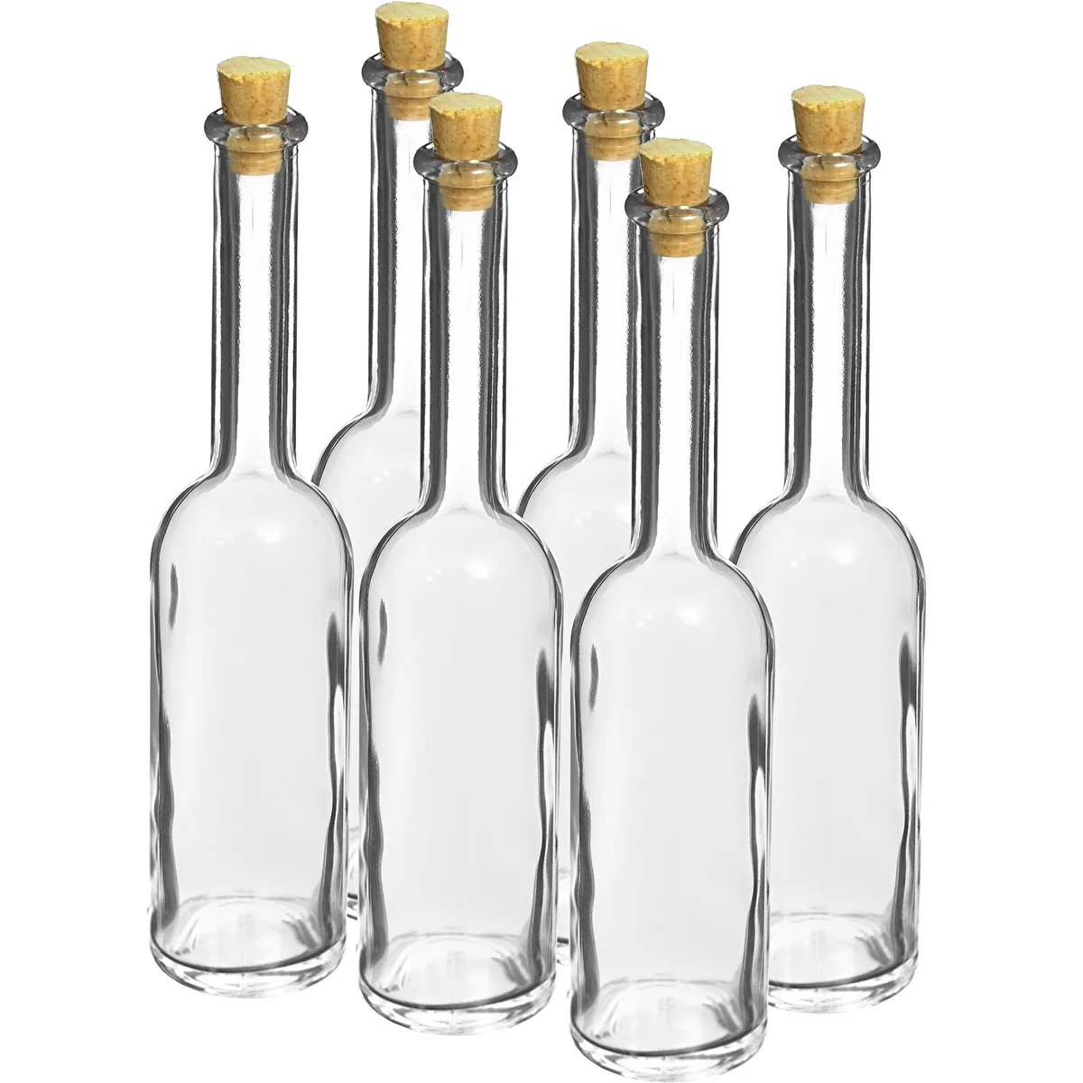 Pudele uzlējumam 100 ml 6 gab.+ 6 korķu