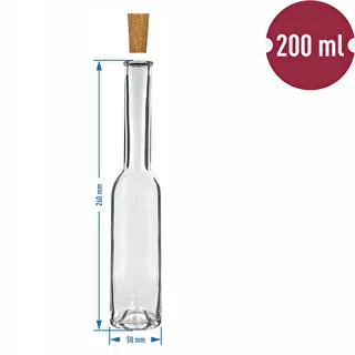 Pudeles uzlējumiem 200 ml (6 gab.) + 6 korķu 23/18 – photo 7