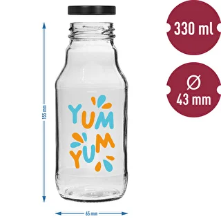 Pudele twist off 330 ml ar fi43 vāciņu un krāsainu apdruku - 6 gab. – photo 6