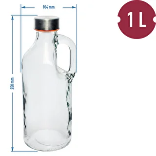 Pudele Samuraj 1L ar aizbāzni un rokturi – photo 2
