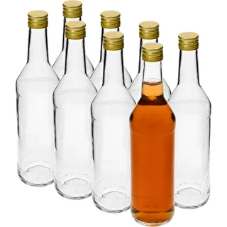 Pudele 500 ml degvīnam, taisna, ar skrūvējamiem korķiem – 8 gab. – photo 2