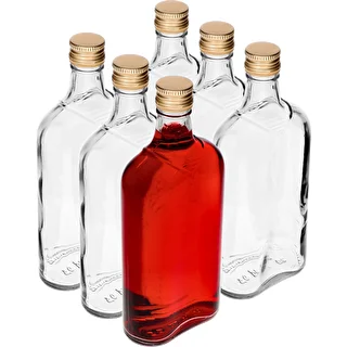 Plakanā pudele 500 ml ar skrūvējamu vāciņu, 6 gab. – photo 8