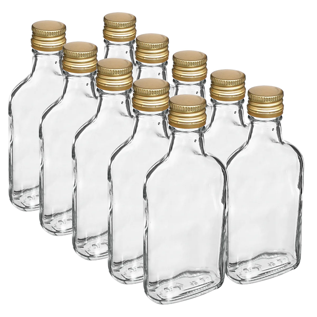 Pudele liķieriem kabatkolba ar skrūvējamu vāciņu 200 ml, 10 gab.
