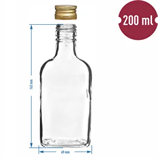 Pudele liķieriem kabatkolba ar skrūvējamu vāciņu 200 ml, 10 gab. – photo 6