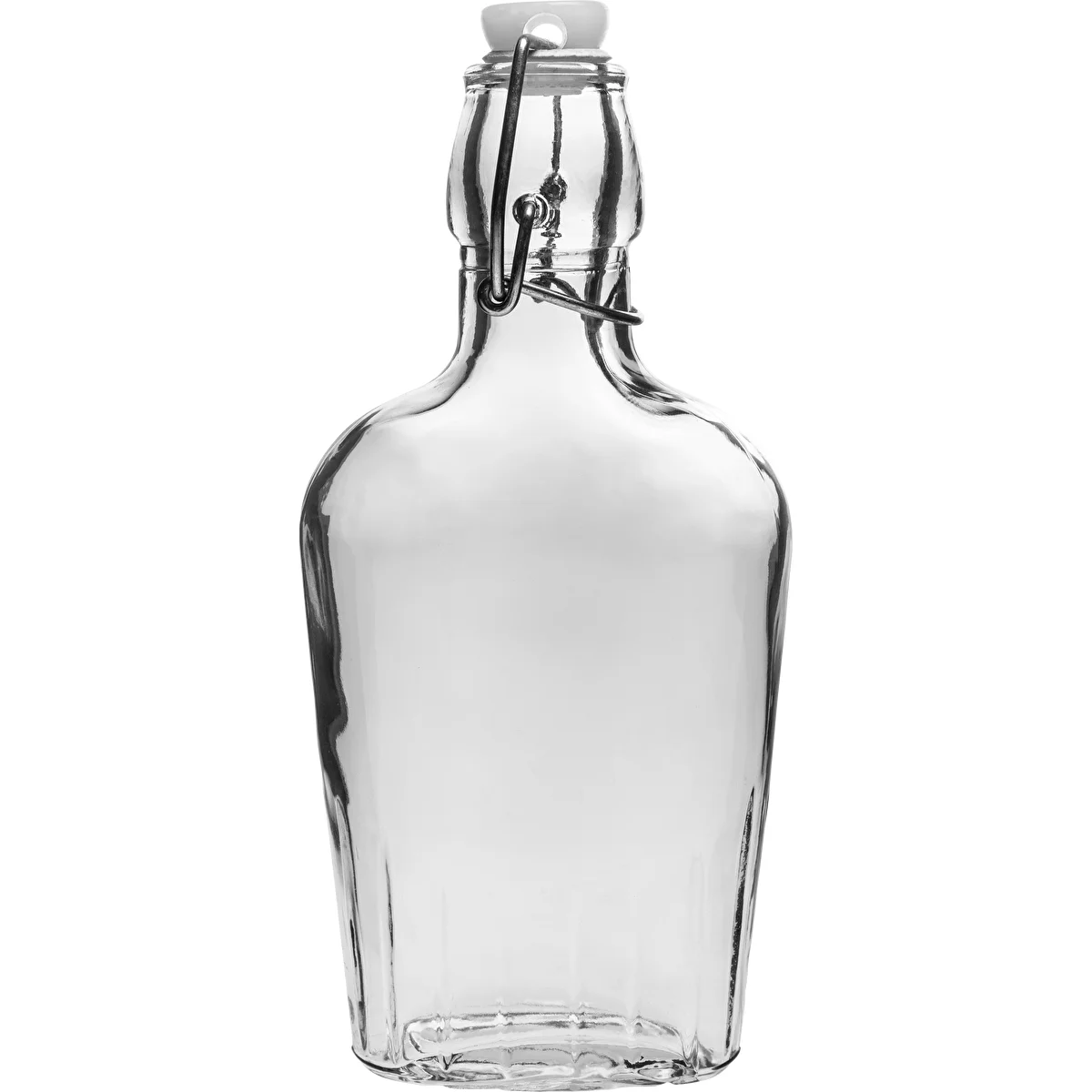 Plakanā pudele 250 ml ar hermētisku aizdari