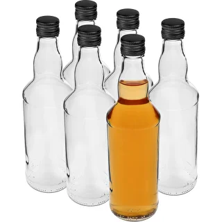Pudele 500 ml degvīnam, ar melnu skrūvējamu vāciņu, 6 gab. – photo 3