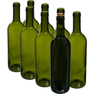Olīvzaļa vīna pudele 0,75 L – iepakojums 8 gab. – photo 2