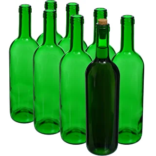 Vīna pudele 0,75 L, zaļa - iepakojumā 8 gab. – photo 2