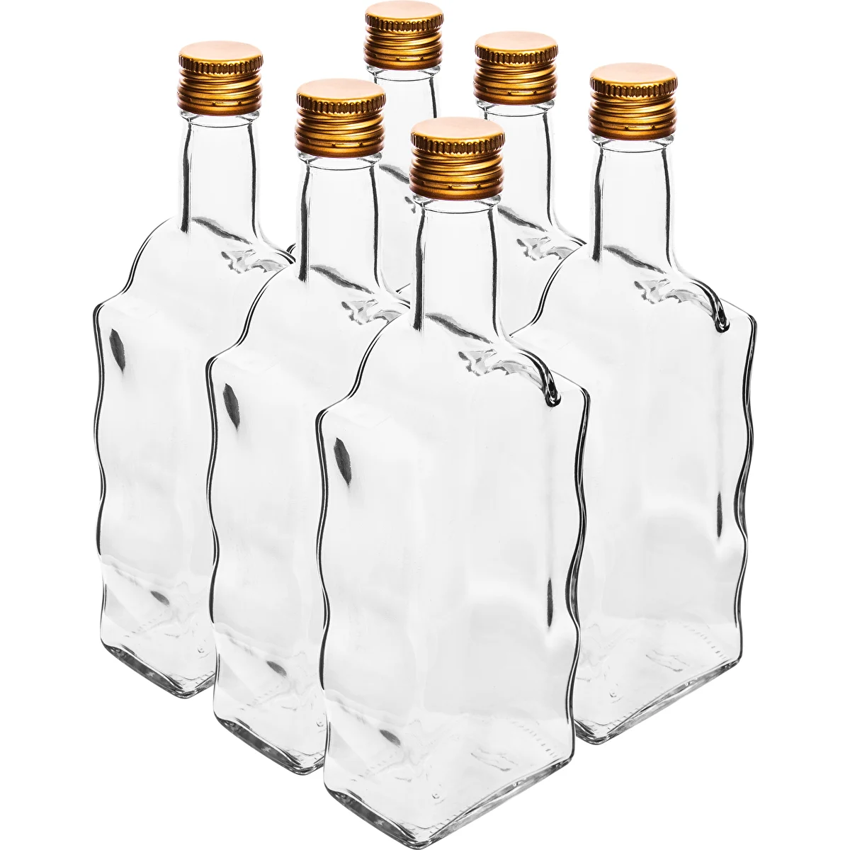 Pudele Klasztorna 500 ml ar skrūvējamu vāciņu, caurspīdīga - 6 gab.