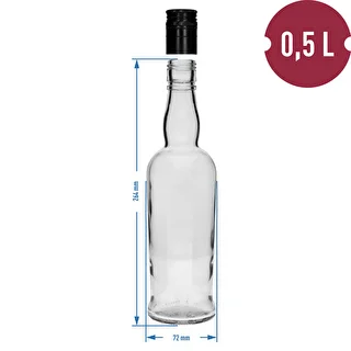 Kapteiņa pudele 500 ml ar skrūvējamu korķi - 6 gab. – photo 5