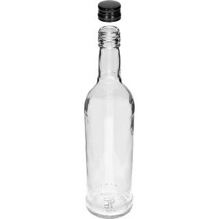 Pudele 500 ml Slaida, ar melnu skrūvējamu vāciņu, degvīnam, 6 gab. – photo 4