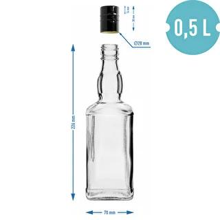 Daniels pudele 500 ml ar skrūvējamu vāciņu, 1 gab. – photo 6