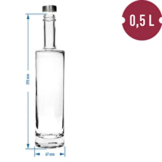 Klasiskā pudele 500 ml ar skrūvējamu vāciņu, 1 gab. – photo 4