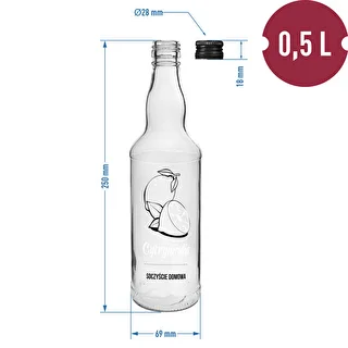 Pudele 500 ml ar skrūvējamu vāciņu, ar apdruku „Cytrynówka”, 1 gab. – photo 4