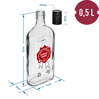 Pudele 500 ml ar vāciņu, uzdruka “Wyborny Trunek”, 1 gab. – photo 6
