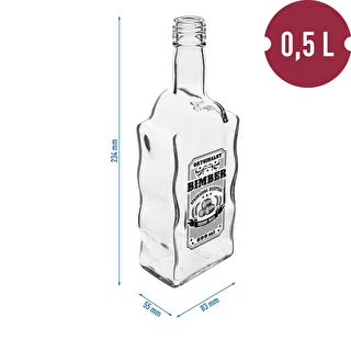 Pudele Klasztorna 500 ml ar skrūvējamu vāciņu, ar uzdruku „Bimber”, 1 gab. – photo 5
