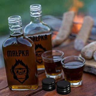 Kabatas kolbas tipa pudele 200 ml ar skrūvējamu vāciņu, apdruka “Mērkaķītis”, 1 gab. – photo 6