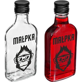 Kabatas kolbas tipa pudele 200 ml ar skrūvējamu vāciņu, apdruka “Mērkaķītis”, 1 gab. – photo 2