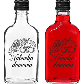 Blašķes tipa pudele 200 ml ar skrūvējamu korķi, uzdruka „Mājas uzlējums”, 1 gab. – photo 1