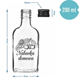 Blašķes tipa pudele 200 ml ar skrūvējamu korķi, uzdruka „Mājas uzlējums”, 1 gab. – photo 4