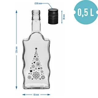 Klasztorna pudele 500 ml ar skrūvējamu vāciņu, apdruka „Eglīte”, 1 gab. – photo 5