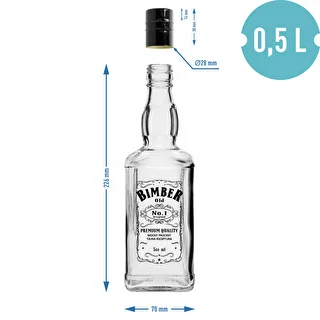 Daniels pudele 500 ml ar skrūvējamu vāciņu, ar apdruku „Bimber OLD”, 1 gab. – photo 6