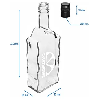 Klasztorna pudele 500 ml ar skrūvējamu korķi un apdruku 'Cytrynówka', 2. variants – photo 5