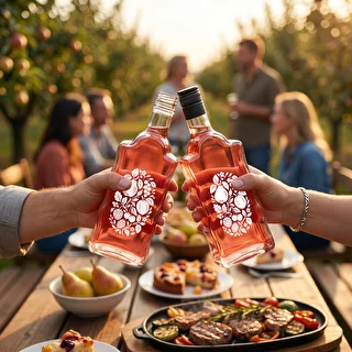 Pudele Klasztorna 500 ml ar skrūvējamo korķi un apdruku „Augļi”, 1. dizains – photo 7