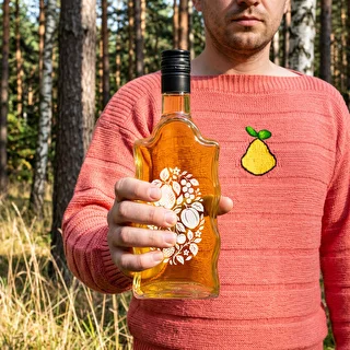 Pudele Klasztorna 500 ml ar skrūvējamo korķi un apdruku „Augļi”, 1. dizains – photo 8