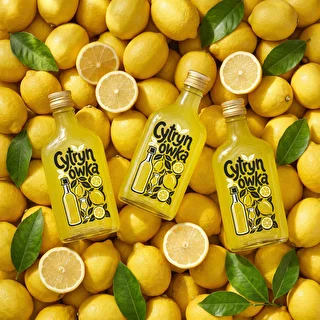Plakanā pudele 200 ml ar skrūvējamu korķi un apdruku “Cytrynówka”, 1. variants – photo 5