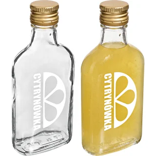 Plakana pudele 200 ml ar skrūvējamu vāciņu un uzdruku „Cytrynówka”, dizains 2 – photo 5