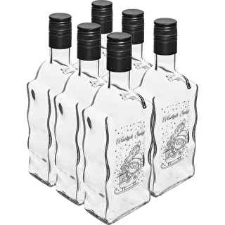 Klasztorna pudele 500 ml ar skrūvējamu vāciņu, uzdruka „Ziemassvētku vecītis”, 1 gab. – photo 4