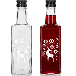 Pudele Receptura, 250 ml ar vāciņu – Ziemassvētku ziemeļbriedis – photo 2