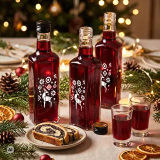 Pudele Receptura, 250 ml ar vāciņu – Ziemassvētku ziemeļbriedis – photo 6