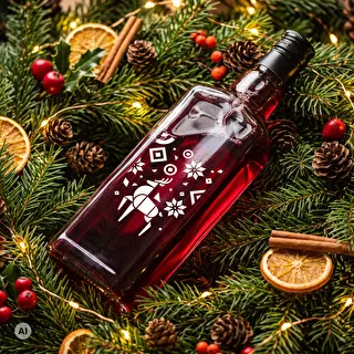 Tynktura pudele, 500 ml ar vāciņu – Ziemassvētku ziemeļbriedis – photo 6