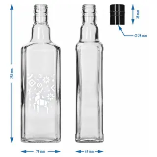 Tynktura pudele, 500 ml ar vāciņu – Ziemassvētku ziemeļbriedis – photo 5