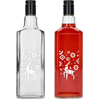 Tynktura pudele, 500 ml ar vāciņu – Ziemassvētku ziemeļbriedis – photo 2
