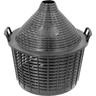 Vīna demižons 25 L plastmasas grozā – photo 3