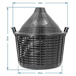 Vīna demižons 25 L plastmasas grozā – photo 6
