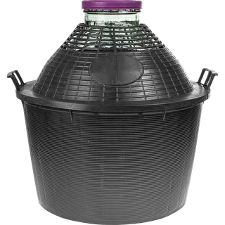 Vīna damadžāna 34 l ar platu kakliņu plastmasas grozā. – photo 1