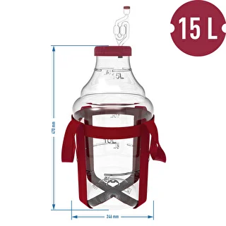 Vīna demižons, viegls, neplīstošs, ar siksnām, 15 L – photo 6