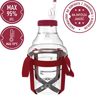 Demižons vīnam, viegls, nesaplīstošs, ar nesšanas siksnām, 10 l – photo 5