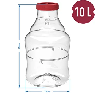Demižons vīnam, viegls, nesaplīstošs, ar nesšanas siksnām, 10 l – photo 6