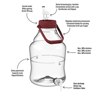 10 L demižons ar rokturi un krāniņu – photo 5