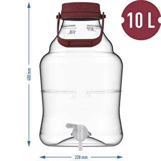 10 L demižons ar rokturi un krāniņu – photo 13